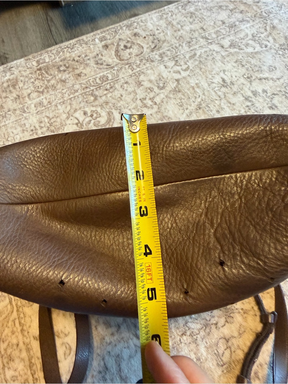 Brown Madewell mini Transport Perforated Leather Crossbody Tote - Picture 7 of 10